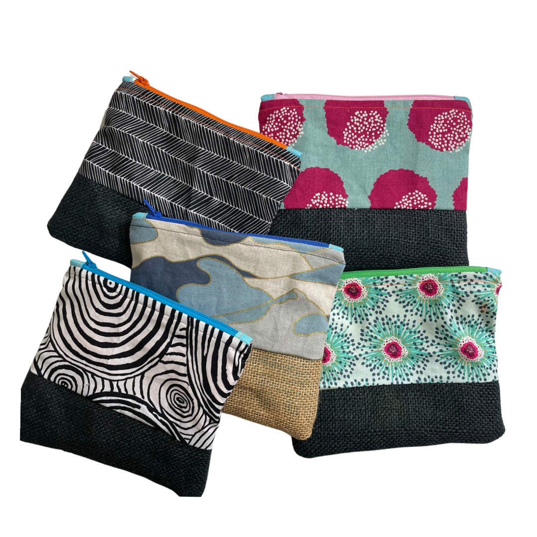 BLUE CAMO MAKEUP BAG