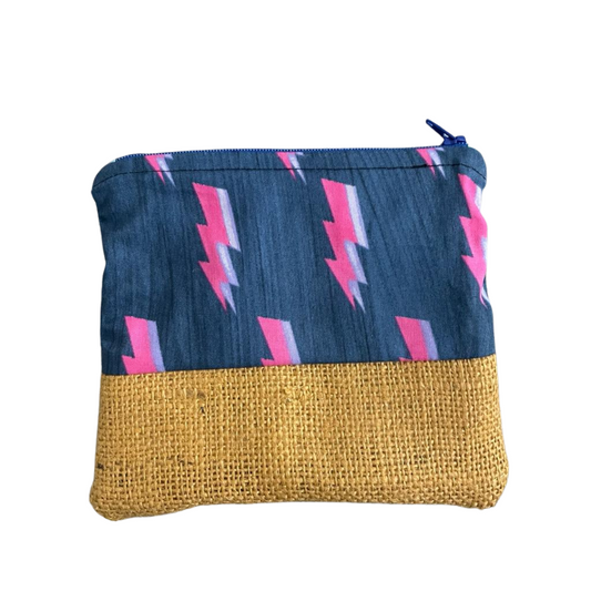 PINK BOLT MAKEUP BAG