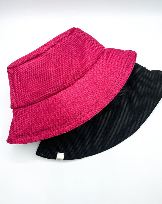 FUCSIA/NOIR BUCKET HAT