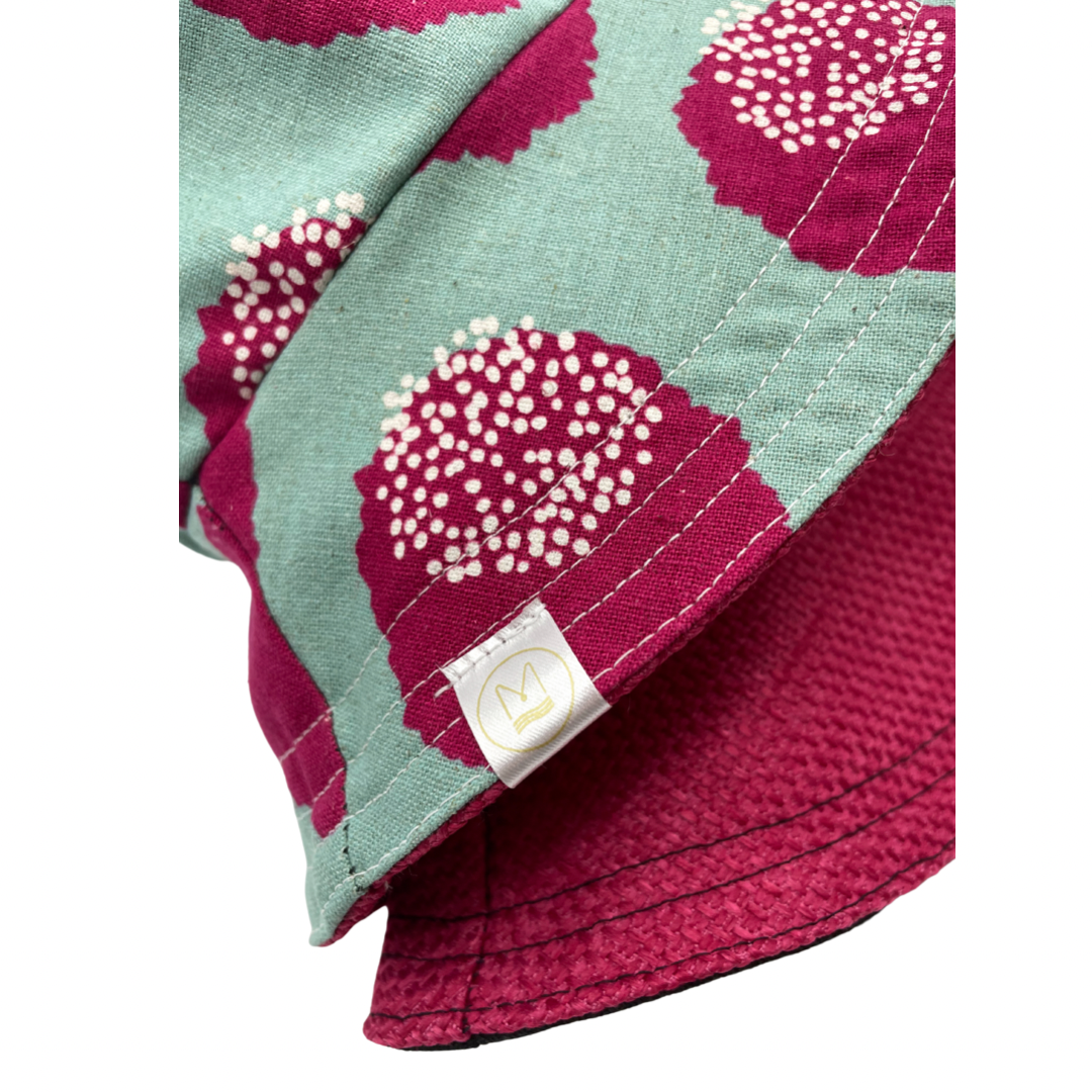FUCSIA/CHAQUI PRINT BUCKET HAT