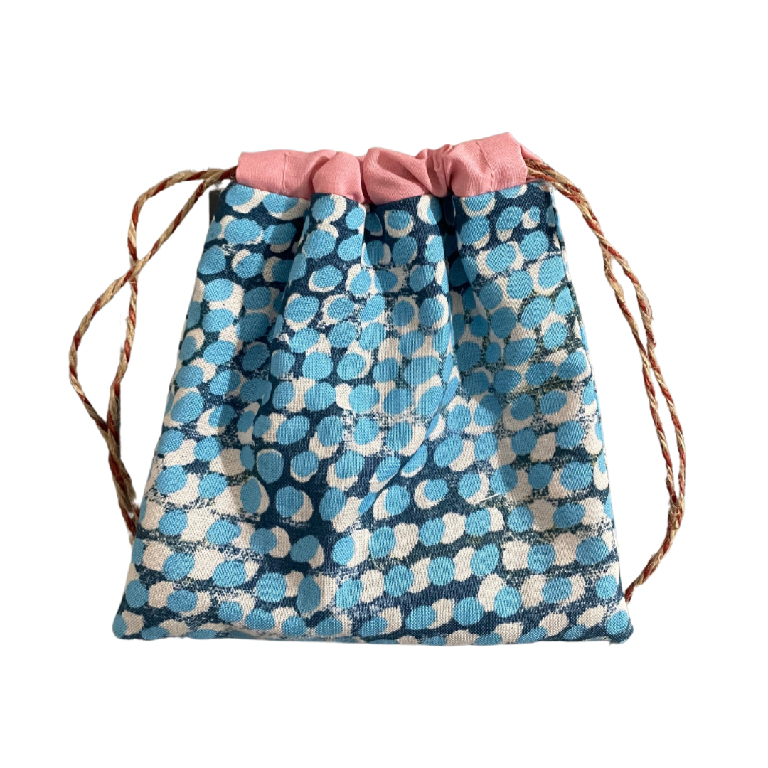 BLUE DOTS JEWELRY BAG