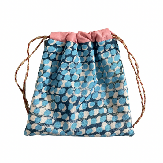 BLUE DOTS JEWELRY BAG